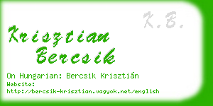 krisztian bercsik business card