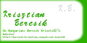 krisztian bercsik business card